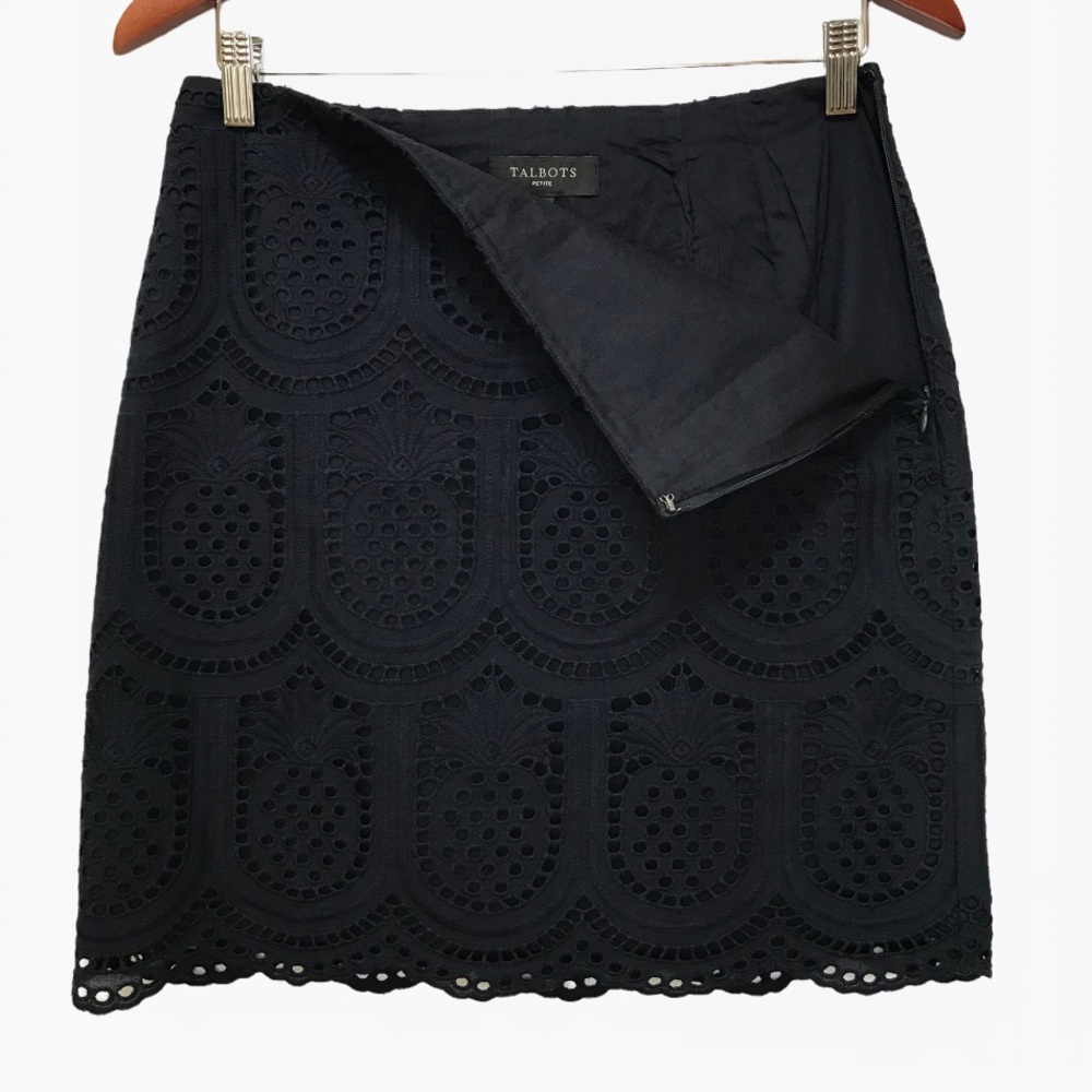 Talbots Eyelet Pineapple A-Line Women’s Skirts 4/6 Petite - Picture 12 of 15